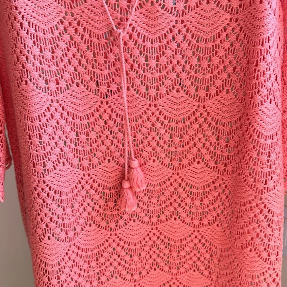 Mud Pie Beach Cover-Up in Coral Size:Medium - Picture 3 of 3